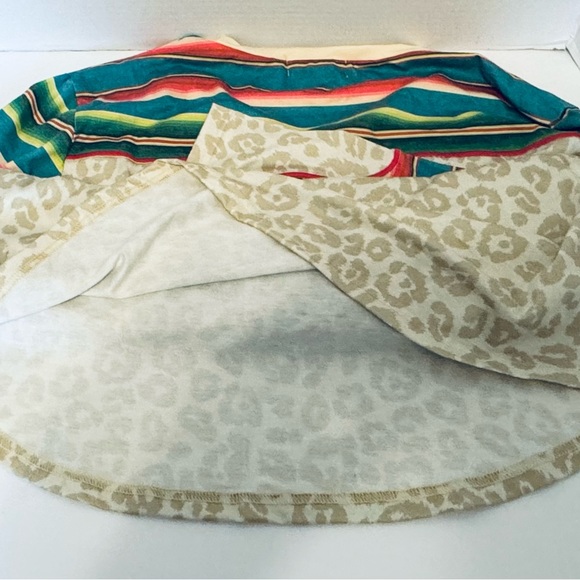 Crazy Train Pull Over Top Size 2XL Southwest Stripe Leopard Western Long Sleeve - Picture 15 of 16